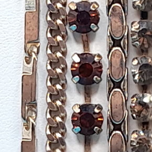 Rhinestone Chain Fringe Tassel Necklace, Made in Vietnam, 20", NWT - Picture 10 of 11